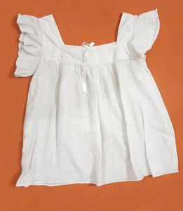 Elegant White Cotton Blouse