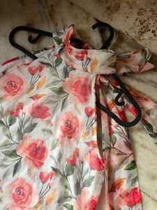 Floral Print Halter Neck Dress