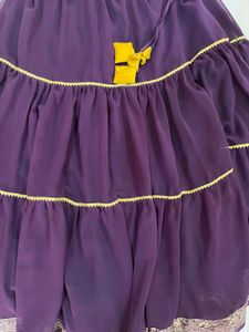 Purple Tiered Ethnic Skirt