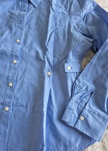 Chic Blue Button-Up Shirt