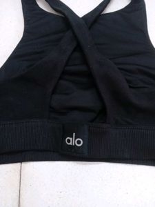 alo Yoga Black Bra Top