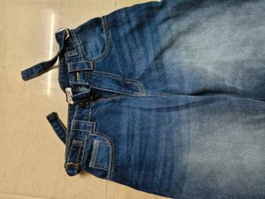 blue carpenter jeans with adjustable straps