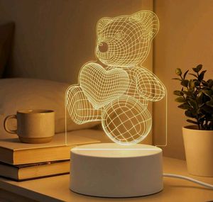 3D daddy bear led lamp