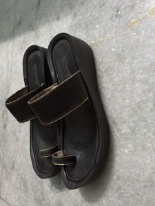 Aerowalk Brown Toe Loop Sandals