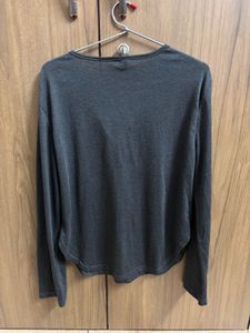 Dark Grey Long Sleeve Top