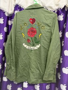 Olive Green Button-Up jacket