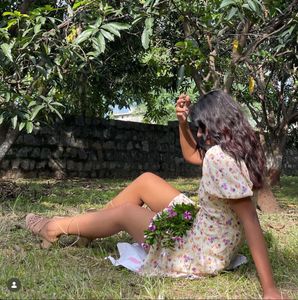 Floral Puff Sleeve Mini Dress