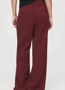 Stylish Maroon Wide Leg Trousers