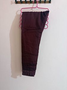 Maroon Embroidered Kurta