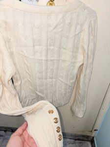 Cream Cable Knit Cardigan
