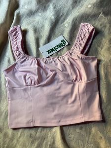 Cute Pink Ruched Tank Top