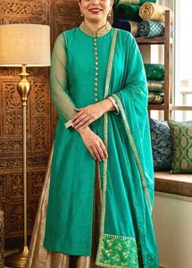 Green lehnga suit