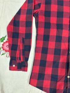 Red &amp; Navy Plaid Men's Shirt