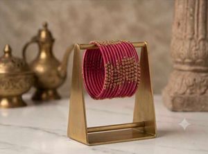 Set of 12 pink Silk Thread Bangles