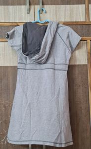 Grey hooded sweatdress