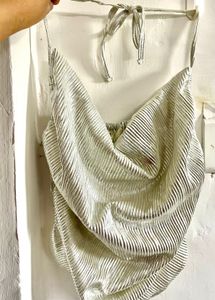 Shimmering Halter Neck Top