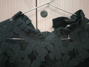 Elegant black net Top
