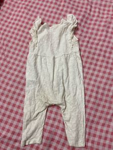 Cream Ruffle Sleeve Romper