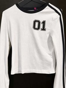 Outzidr White Long Sleeve "01" Graphic Tee