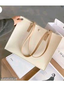 Stylish Cream Tote Bag