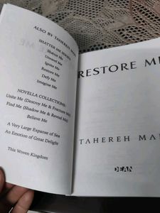 Restore Me by Tahereh Mafi