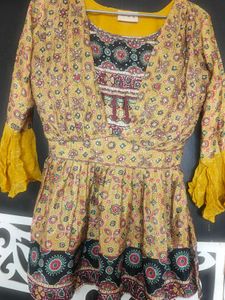 Beautiful Yellow Lehnaga Choli  Net Dupatta Set