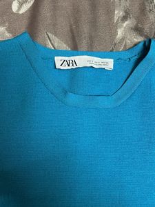 Zara Blue Knit Tank Top