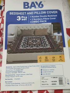 microfiber double bed sheet - Geometric