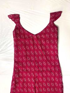 Chic Pink Patterned kurti