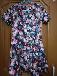 Floral Print Short Sleeve Dress