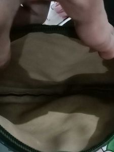 Olive Green Textured sling bag