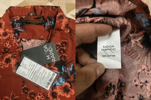 Moda Rapido Men Maroon Floral Resort Wear Shirt