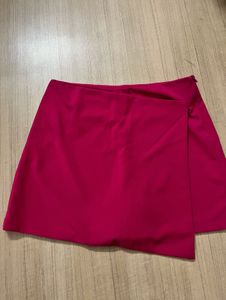 Chic Pink Wrap Skort