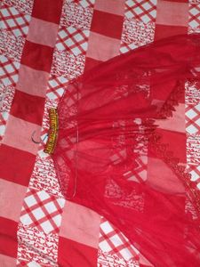 Stunning Red net ponchu