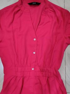 Couquette Pink Button-Up Dress
