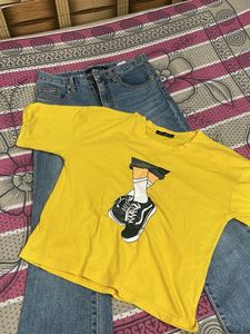 Yellow Graphic Print T-Shirt