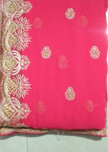 Beautiful Hot Red Saaree ❤️🔥.                                 Beautifully Embroidery Saree Full Work On Saree. Perfect For Wedding Functions Beautiful Red Colour