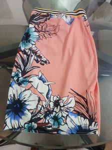 Vibrant Floral Print Skirt