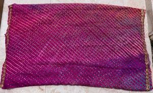 Leheriya Saree with Golden Border