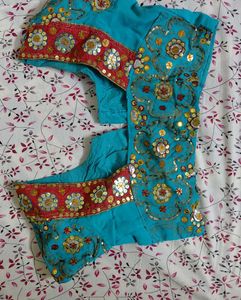 Embellished Teal Saree