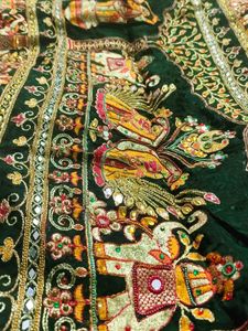 Embroidered saree and blouse