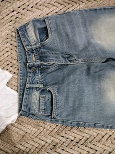 Stylish wordrobe Wide Leg tinted Blue Denim Jeans