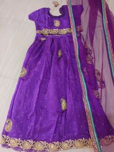 New Purple Colour Heavy Stone Work Lehanga Choli