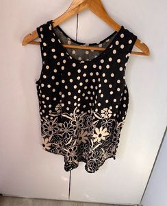 New Polka Dot Floral Tank Top