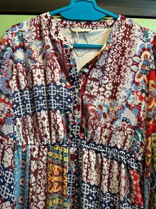 Only Multicolor Printed Midi Dress