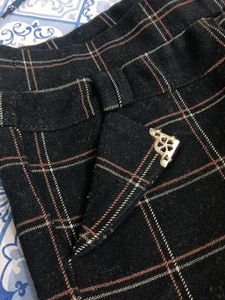 Plaid Skinny Fit Pants