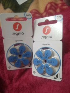 "Signia Hear Aid Batteries 675 No"....