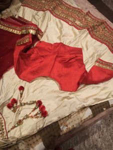 Red &amp; Gold Embellished Lehenga Set