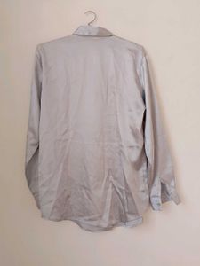 Grey Satin Shirt
