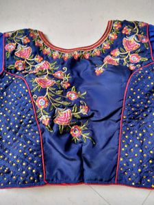 Elegant Blue Embroidered lehnga blouse